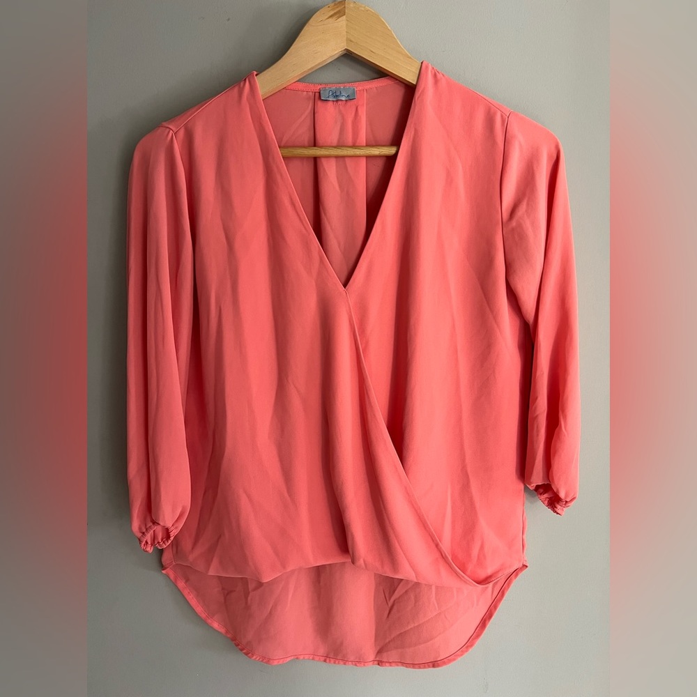 Coral blouse